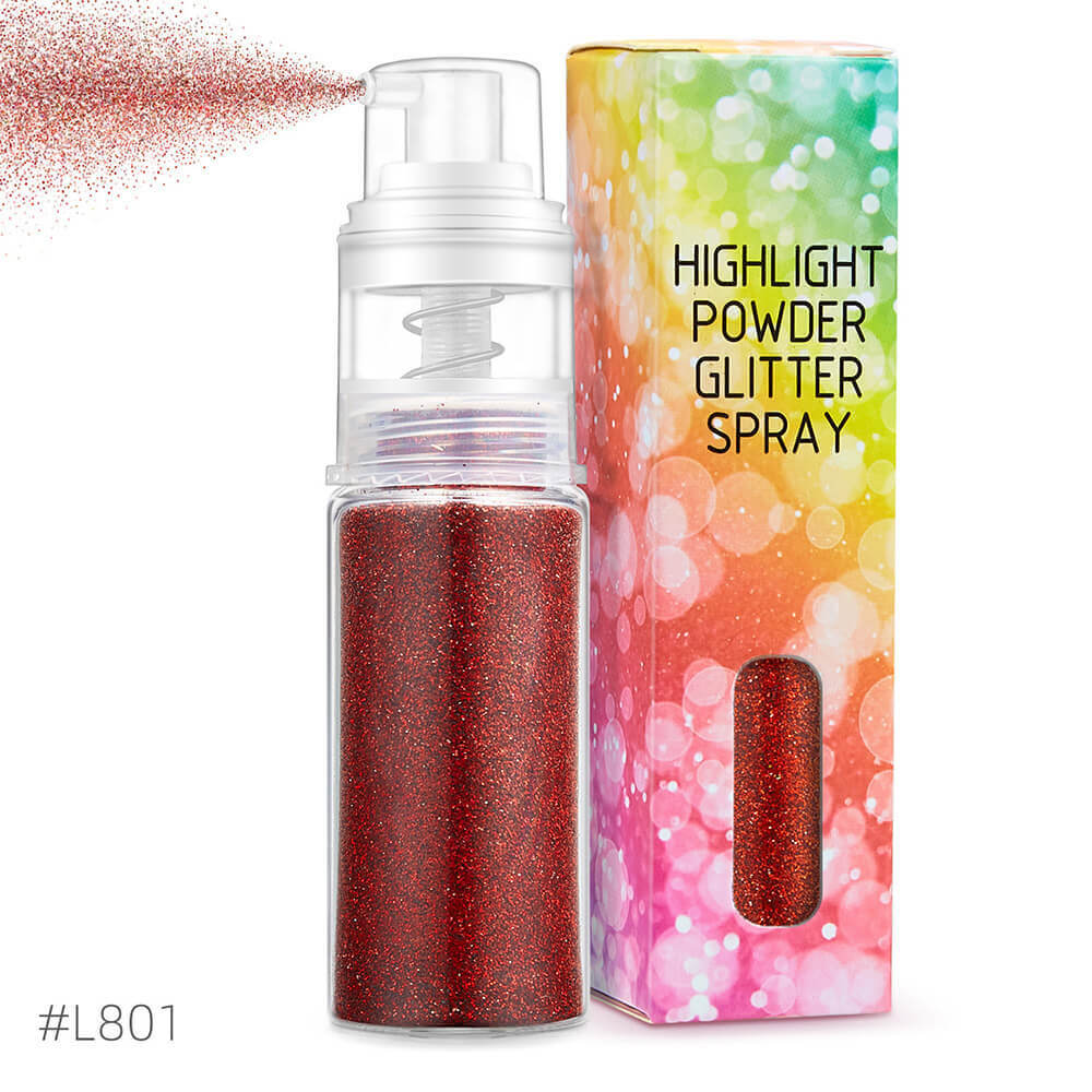 26 color highlight powder glitter spray for body face hair nail art high gloss