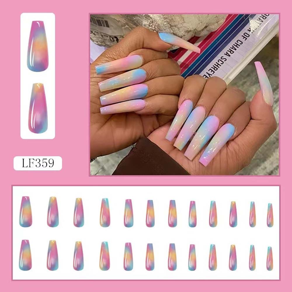 Press On Nails Reuseable Nail Covers Nail Stickers Fake Nail Pieces 24-piece