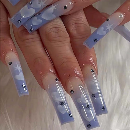 Press On Nails Reuseable Nail Covers Nail Stickers Fake Nail Pieces 24-piece