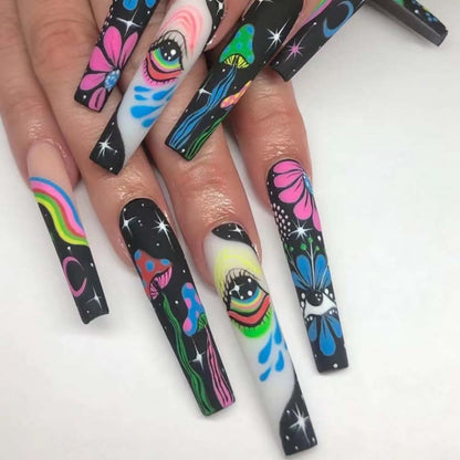 Press On Nails Reuseable Nail Covers Nail Stickers Fake Nail Pieces 24-piece