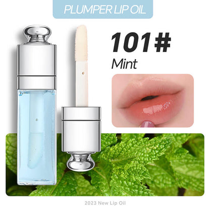 30 color lip oil 3ml small size lip plumping oil clear lip gloss silver-plated tube