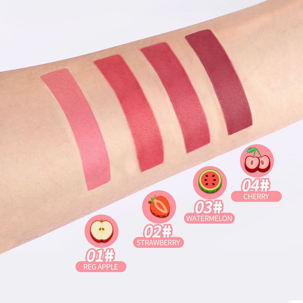 4-color Fruit Juice Lip Stain Jelly Lip and Cheek Tint Moisturizing Natural