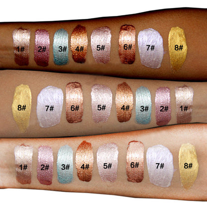 8 Color Liquid Highlighter Brighten Shimmer High Pigmented Private Label
