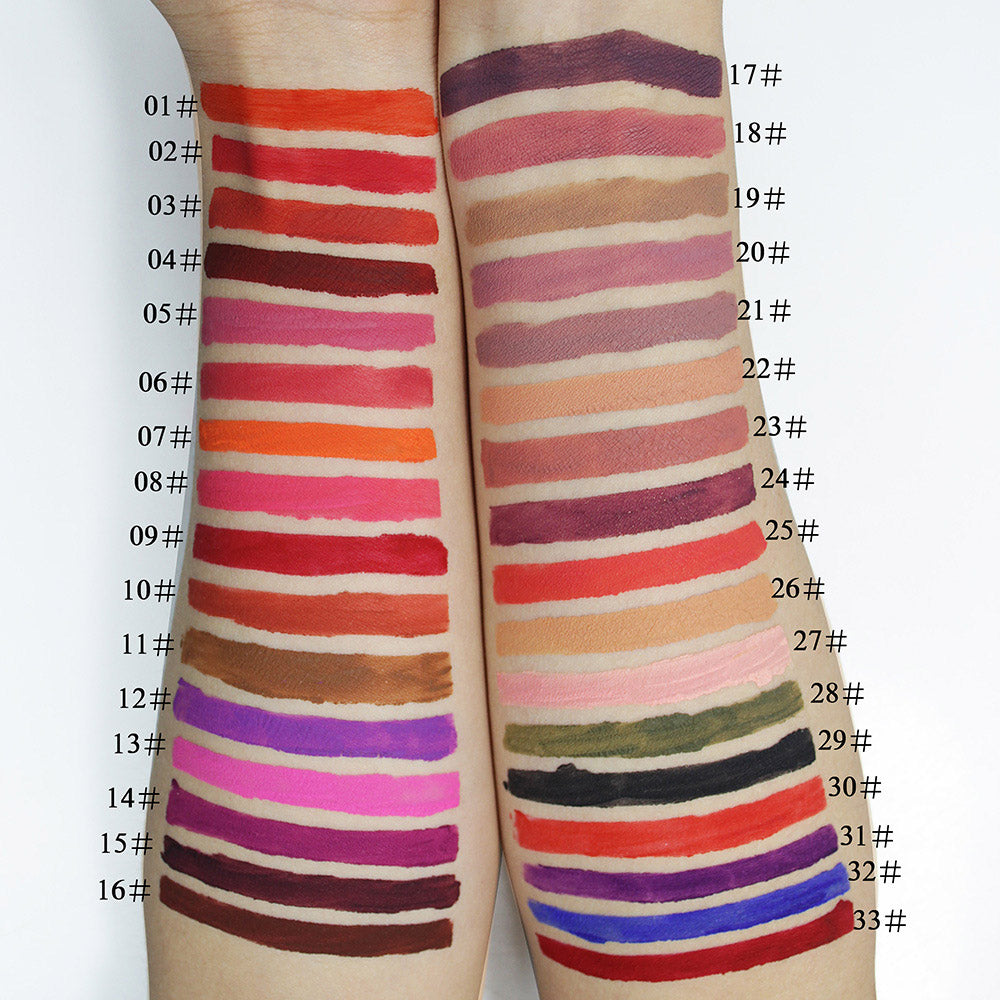 33 Color Matte Liquid Lipstick Waterproof Long Lasting Smooth Hot Selling
