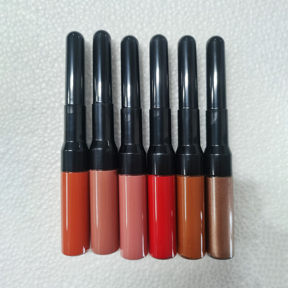 15 Color Matte Liquid Lipstick & Lip Liner Double-Headed Long Lasting Vegan