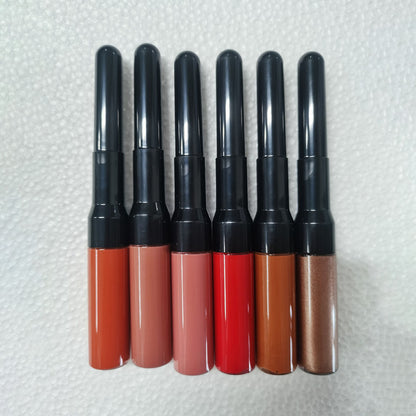 15 Color Matte Liquid Lipstick & Lip Liner Double-Headed Long Lasting Vegan