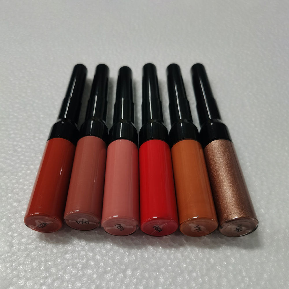 15 Color Matte Liquid Lipstick & Lip Liner Double-Headed Long Lasting Vegan