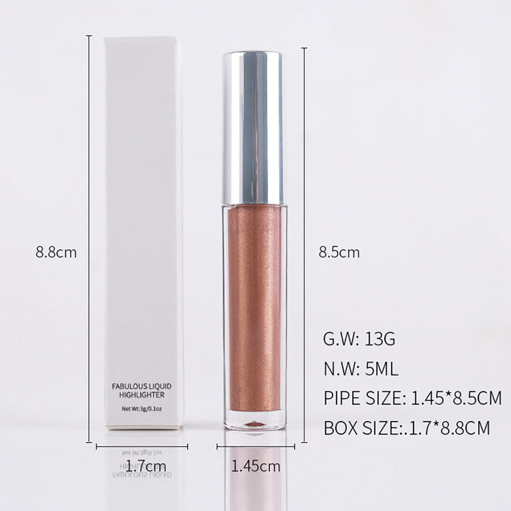 6 Color Liquid Eyeshadow Face Highlighter Shiny Shimmer Brightening Vegan