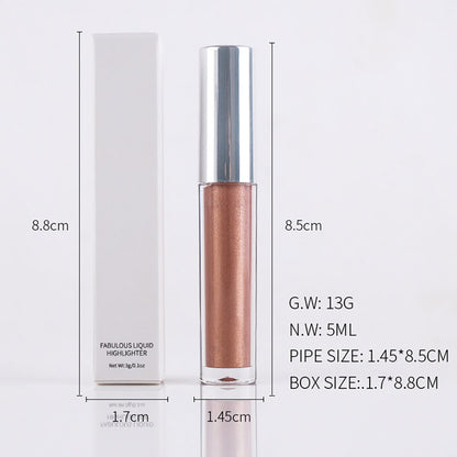 6 Color Liquid Eyeshadow Face Highlighter Shiny Shimmer Brightening Vegan