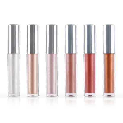 6 Color Liquid Eyeshadow Face Highlighter Shiny Shimmer Brightening Vegan