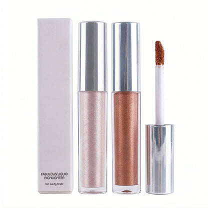 6 Color Liquid Eyeshadow Face Highlighter Shiny Shimmer Brightening Vegan