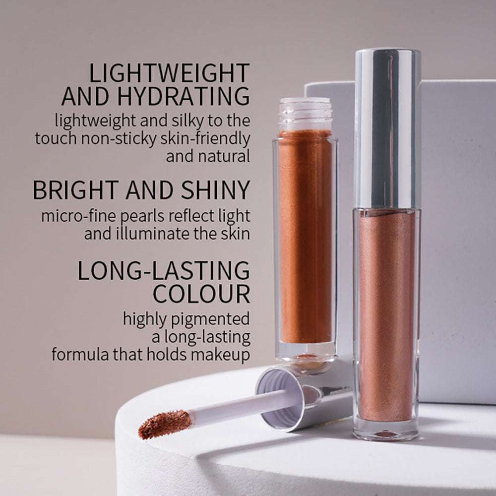 6 Color Liquid Eyeshadow Face Highlighter Shiny Shimmer Brightening Vegan