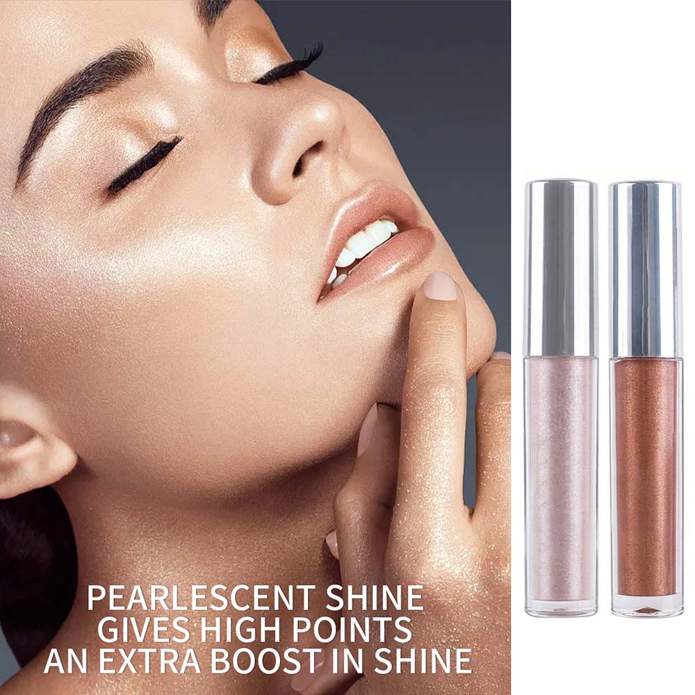 6 Color Liquid Eyeshadow Face Highlighter Shiny Shimmer Brightening Vegan