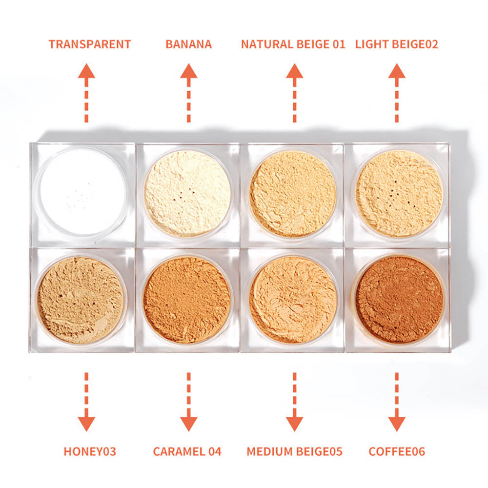 8 Color Air Loose Setting Powder Matte Finish Flawless Skin Friendly