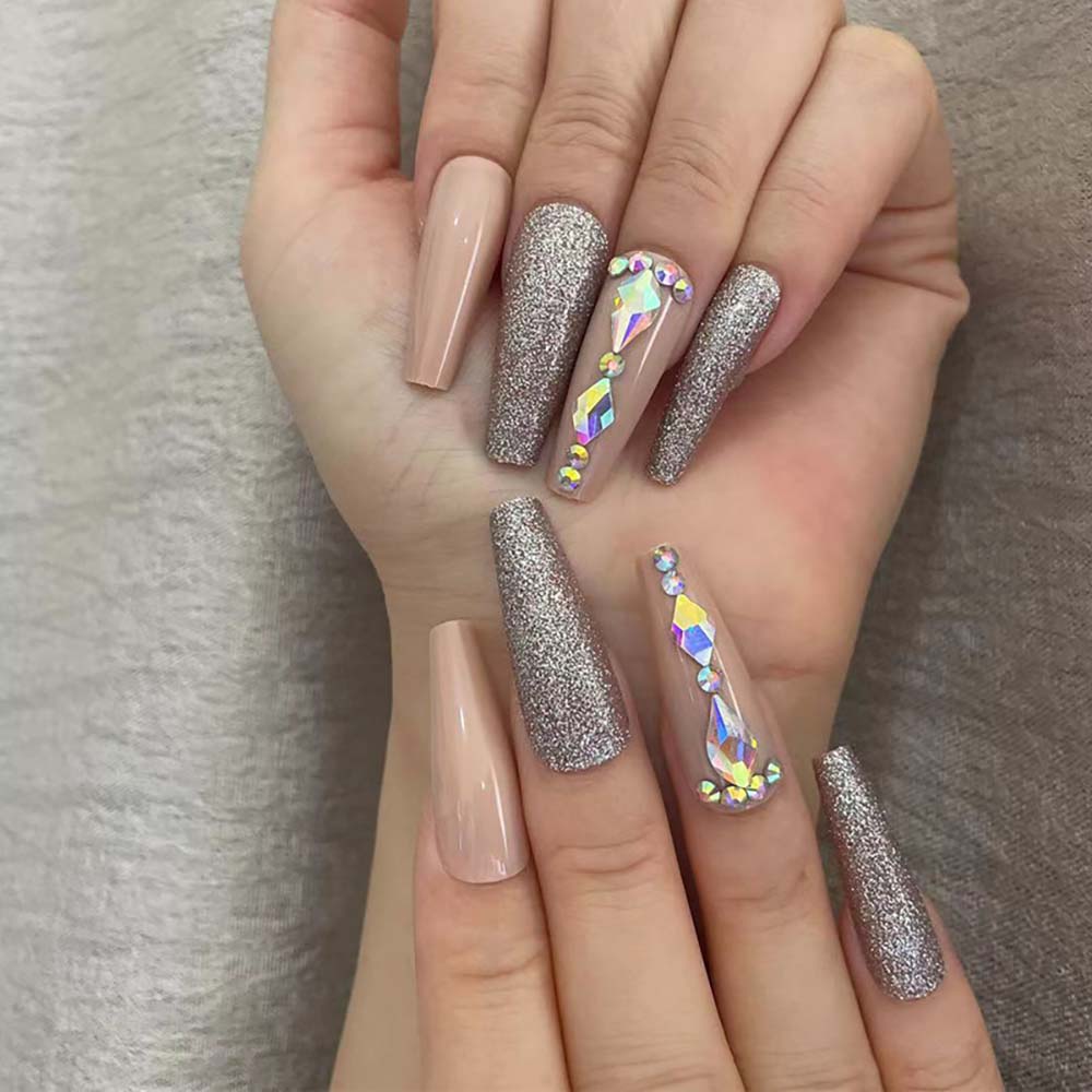 Press On Nails Reuseable Nail Covers Nail Stickers Fake Nail Pieces 24-piece