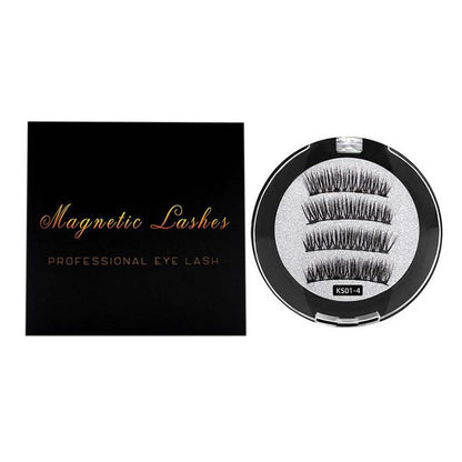 Magnetic false eyelash quantum magnet 3d dense glue-free lash