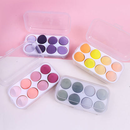 8 in 1 makeup sponge soft beauty blender bouncy puff various colors