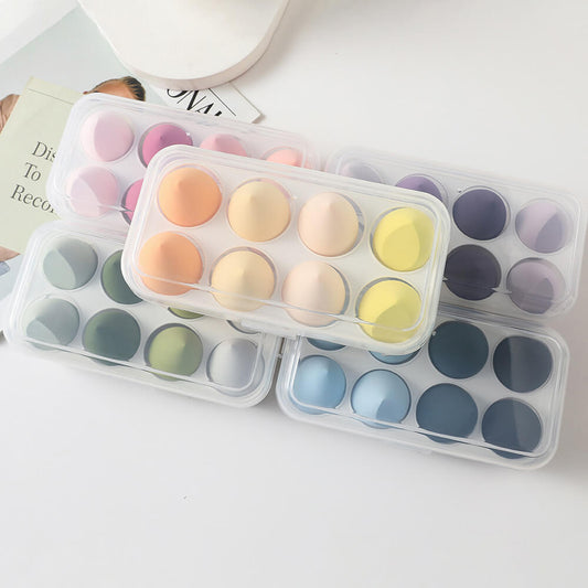 8 in 1 makeup sponge soft beauty blender bouncy puff various colors