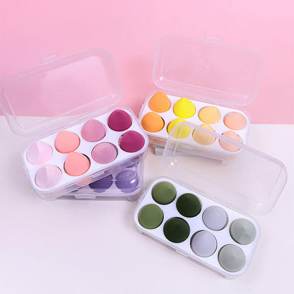 8 in 1 makeup sponge soft beauty blender bouncy puff various colors