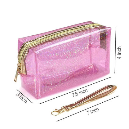 8 color makeup bag pvc zipper storage bag travel waterproof