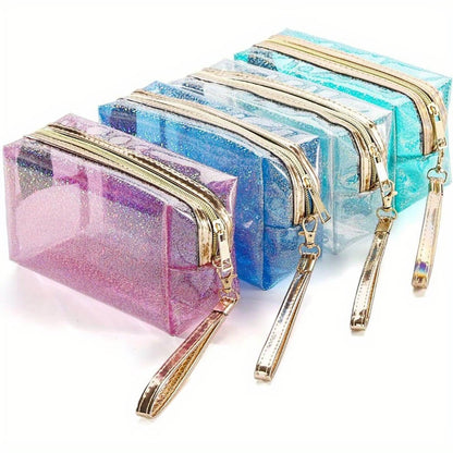 8 color makeup bag pvc zipper storage bag travel waterproof