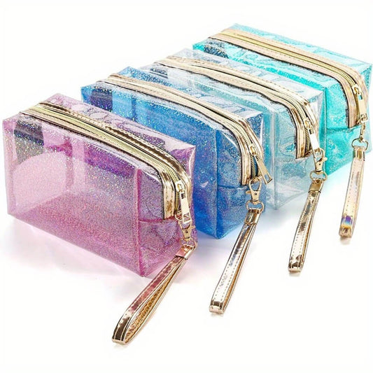 8 color makeup bag pvc zipper storage bag travel waterproof
