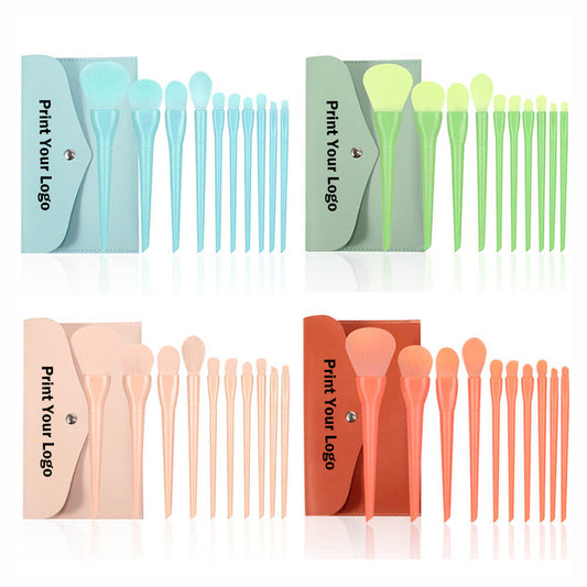 10 pcs makeup brush set candy face eye powder cream brushes