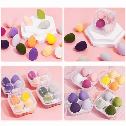 4 in 1 makeup sponge beauty blender bouncy puff various colors