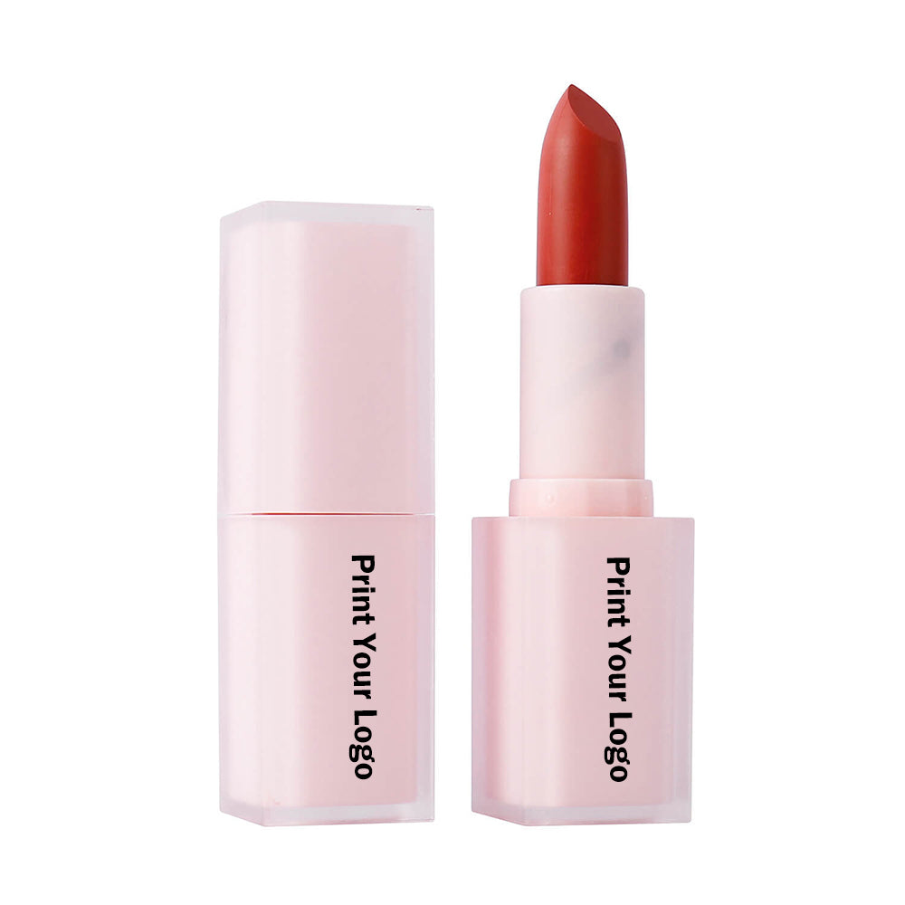 Lápiz labial de 14 colores, tubo rosa hidratante mate
