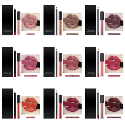 30 color liquid lipstick lip liner set matte lipstick kit long lasting waterproof