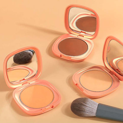 Poudre compacte fixatrice 6 couleurs, correcteur contouring vegan waterproof