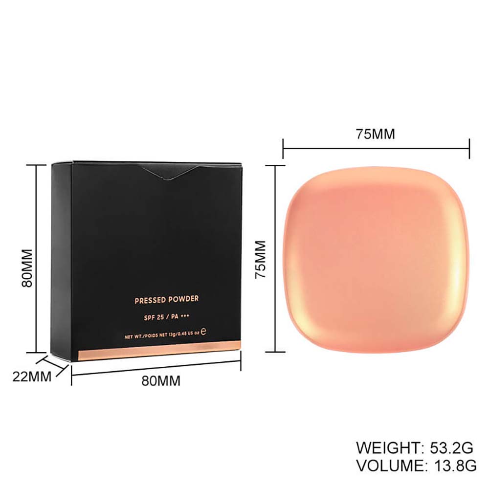 Poudre compacte fixatrice 6 couleurs, correcteur contouring vegan waterproof