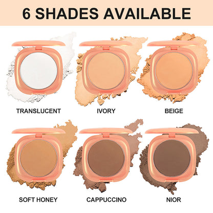 Poudre compacte fixatrice 6 couleurs, correcteur contouring vegan waterproof