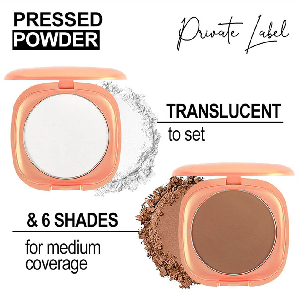 Poudre compacte fixatrice 6 couleurs, correcteur contouring vegan waterproof
