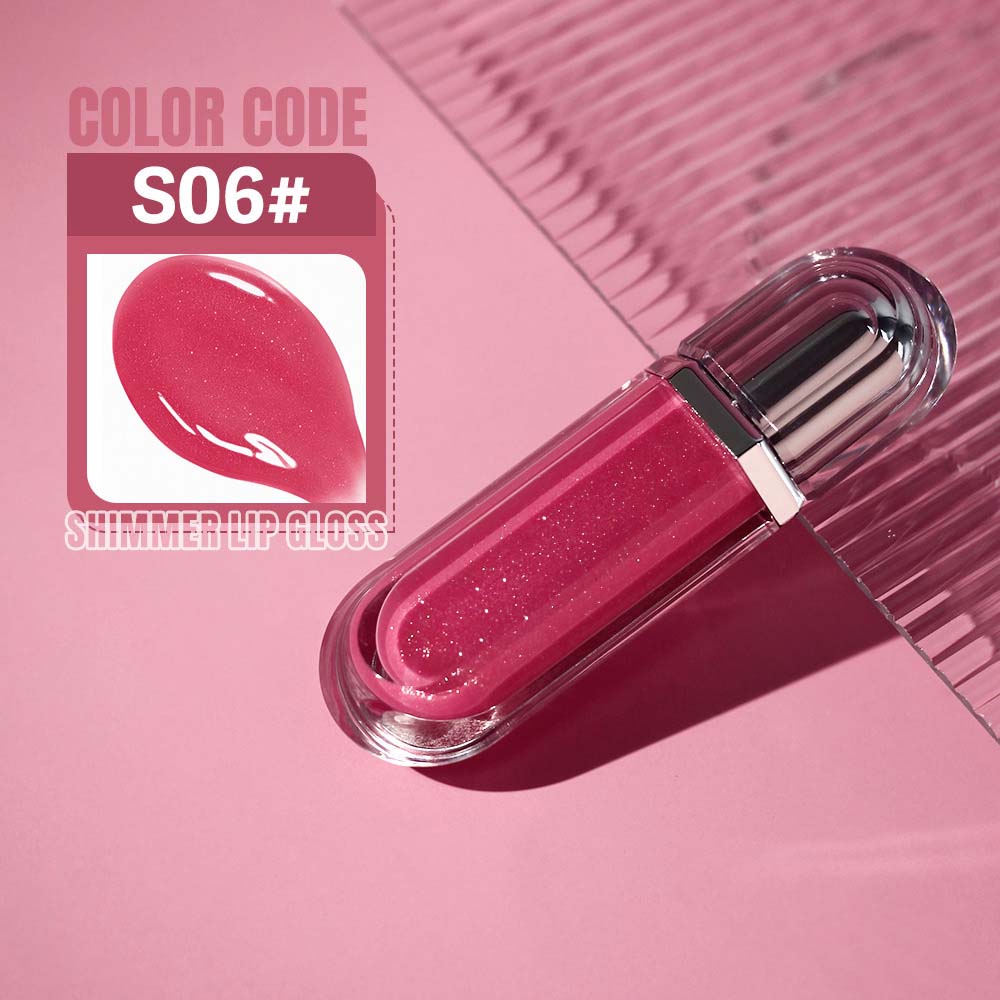 15-Color Ultra-shiny Lip Gloss Glitter with Metallic Finish High-Gloss Vegan