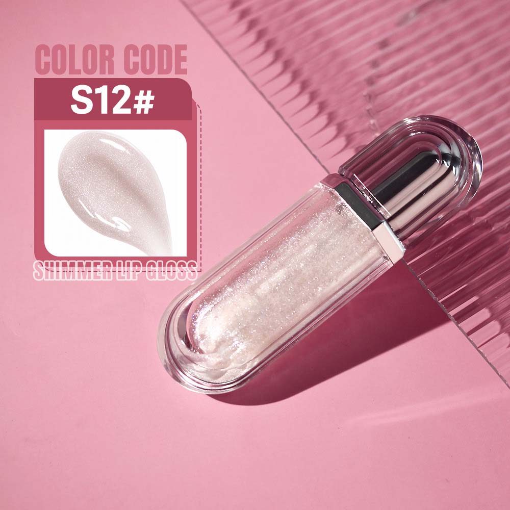 15-Color Ultra-shiny Lip Gloss Glitter with Metallic Finish High-Gloss Vegan