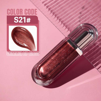 15-Color Ultra-shiny Lip Gloss Glitter with Metallic Finish High-Gloss Vegan