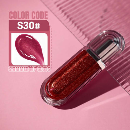 15-Color Ultra-shiny Lip Gloss Glitter with Metallic Finish High-Gloss Vegan