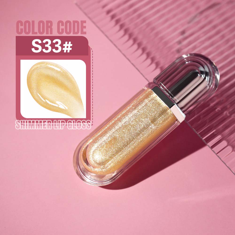 15-Color Ultra-shiny Lip Gloss Glitter with Metallic Finish High-Gloss Vegan