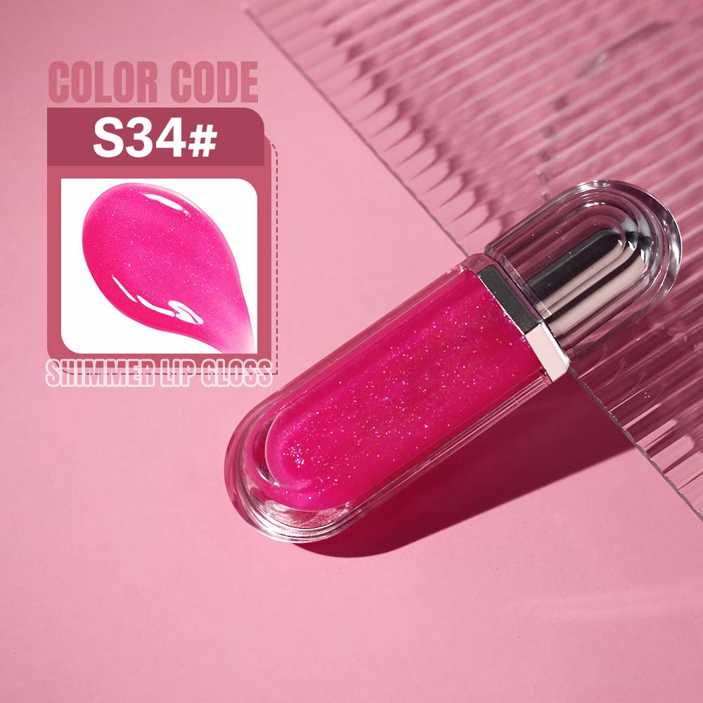 15-Color Ultra-shiny Lip Gloss Glitter with Metallic Finish High-Gloss Vegan