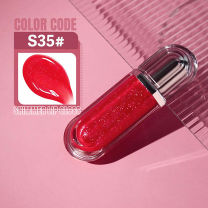 15-Color Ultra-shiny Lip Gloss Glitter with Metallic Finish High-Gloss Vegan
