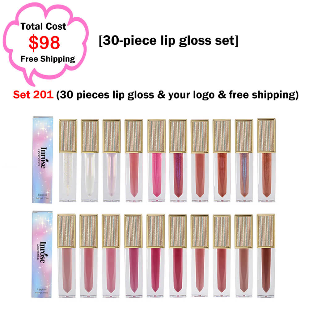 [30 pieces lip gloss & your logo & free shipping] nude high pigment lipgloss