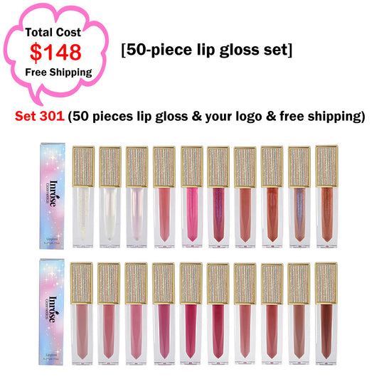 [50 pieces lip gloss & your logo & free shipping] nude high pigment lipgloss