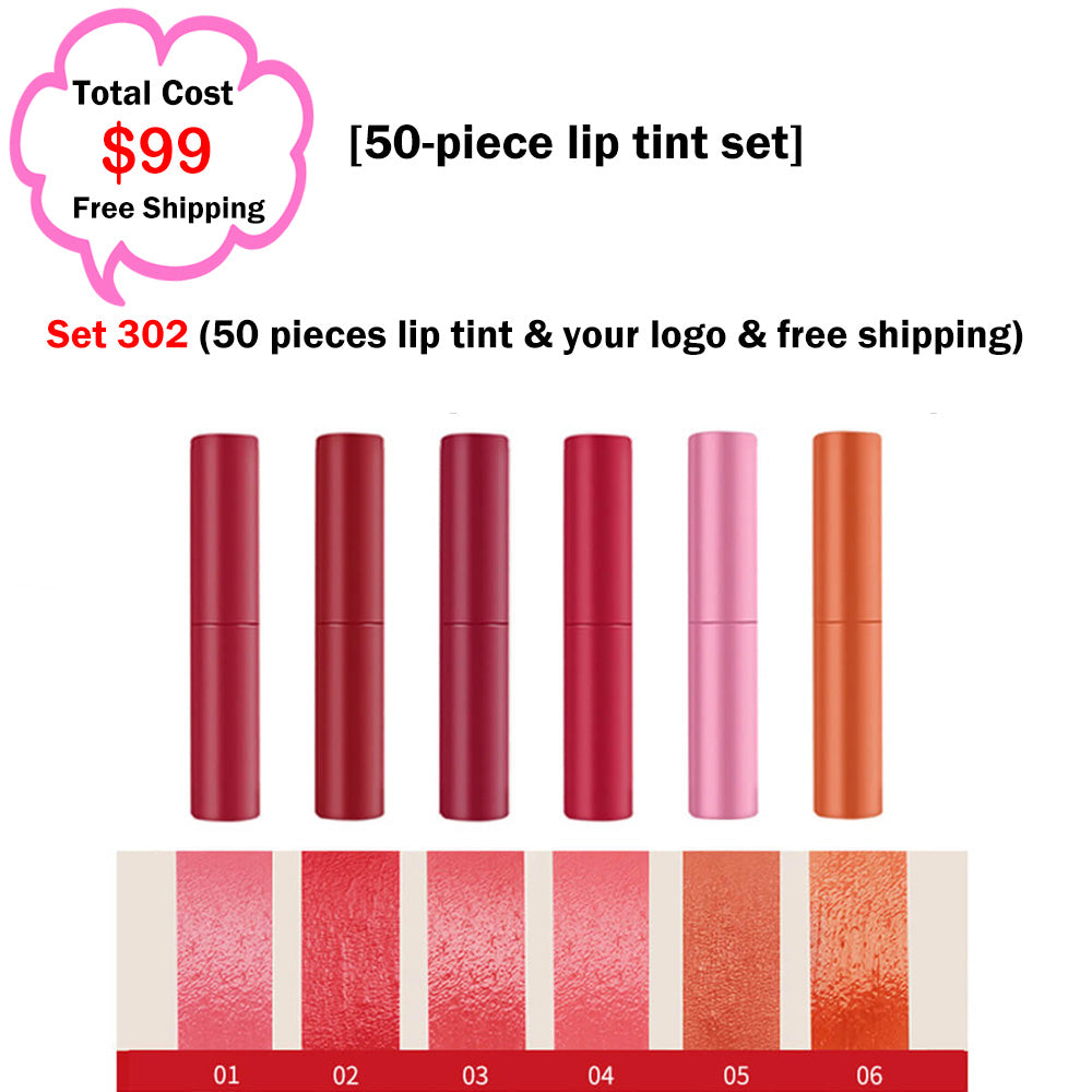 [50 pieces lip tint & your logo & free shipping] high pigment long wear lip tint