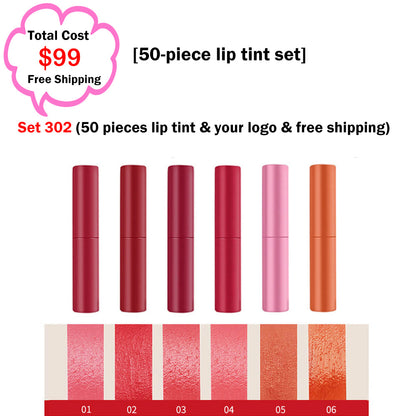 [50 pieces lip tint & your logo & free shipping] high pigment long wear lip tint