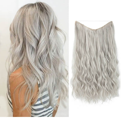 Hair extensions halo hair wig women wigs long curly hair chemical fiber