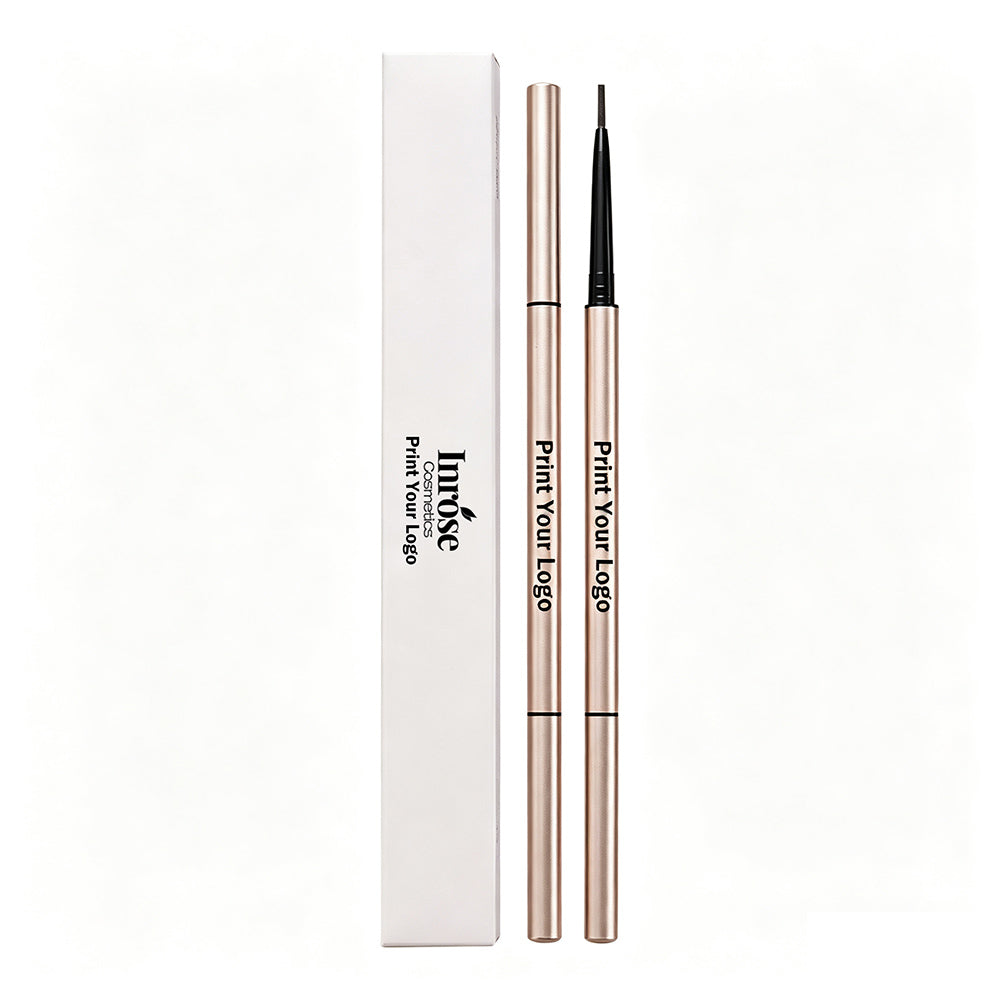 7 Color Slim Eyebrow Pencil Brow Pen Long Lasting Waterproof Gold Tube