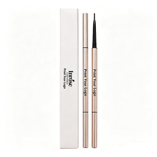 7 Color Slim Eyebrow Pencil Brow Pen Long Lasting Waterproof Gold Tube