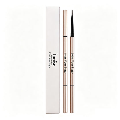 7 Color Slim Eyebrow Pencil Brow Pen Long Lasting Waterproof Gold Tube