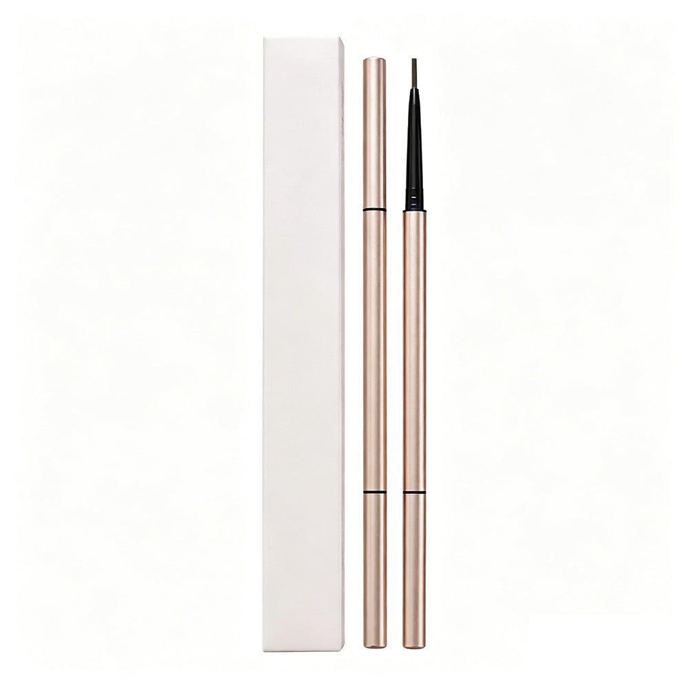 7 Color Slim Eyebrow Pencil Brow Pen Long Lasting Waterproof Gold Tube